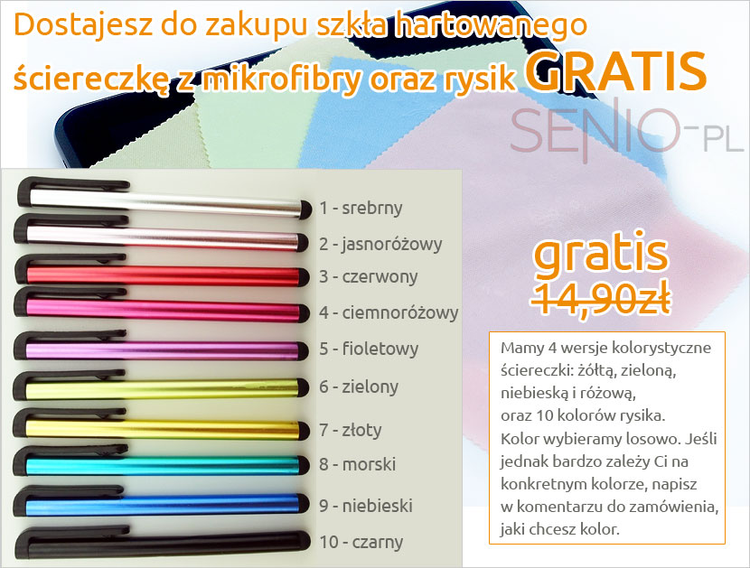 Gratisy do szkła na tablet Asus Padfone S Gratisy do szkła do tabletu Asus Padfone S